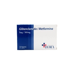 GLIBENCLAMIDA / METFORMINA 5MG/500MG X 30 BUKA