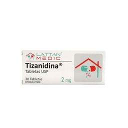TIZANIDINA 2MG X 30 TAB LATTAN MEDIC