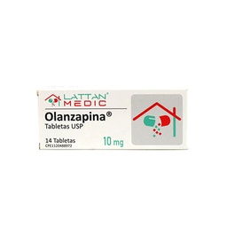 OLANZAPINA 10MG X 14TAB LATTAN MEDIC