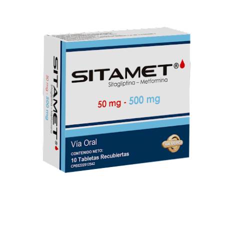 SITAMET 50/500MG X 10TAB VALMORCA