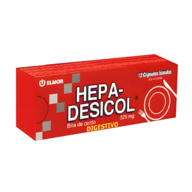 HEPA-DESICOL 325MG X 12CAPS ELMOR