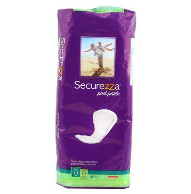 TOALLAS CLINICA POST PARTO X 15 UNS SECUREZZA