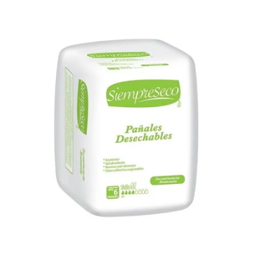 PAÑAL SIEMPRE SECO TALLA M X 6UNID