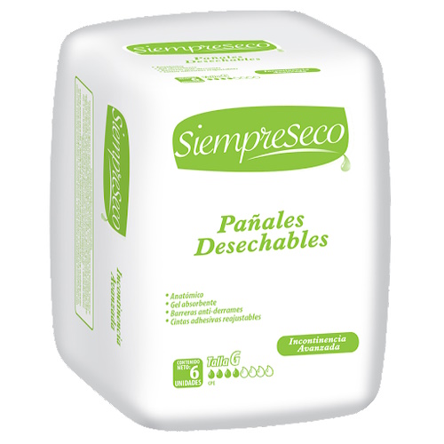 PAÑAL SIEMPRE SECO TALLA G X 6UNID
