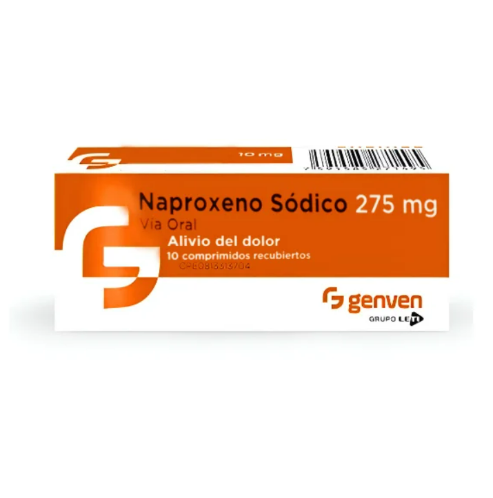 NAPROXENO 275MG X 10 COMP GENVEN