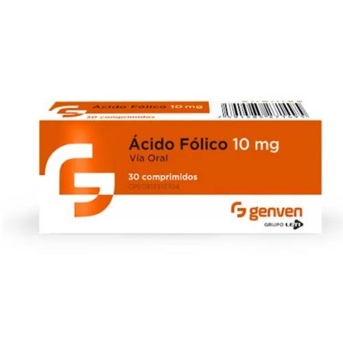 ACIDO FOLICO 10MG X 30 COMP GENVEN