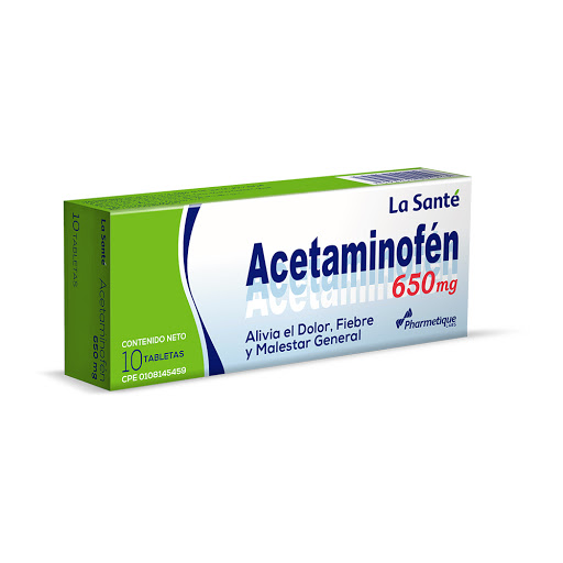 ACETAMINOFEN 650MG X 10 TAB LA SANTE
