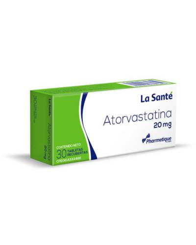 ATORVASTATINA 20MG X 30 TAB LA SANTE