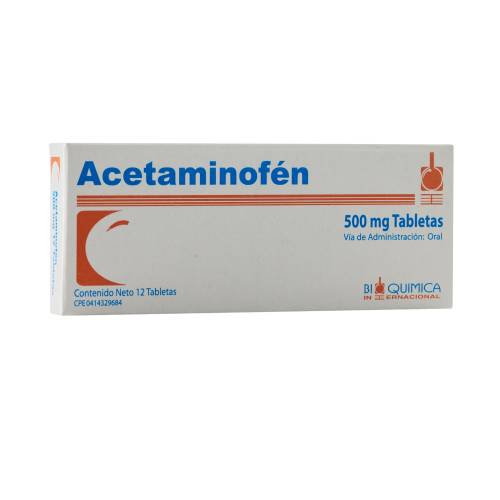 ACETAMINOFEN 500MG X 12 TAB BIOQUIMICA