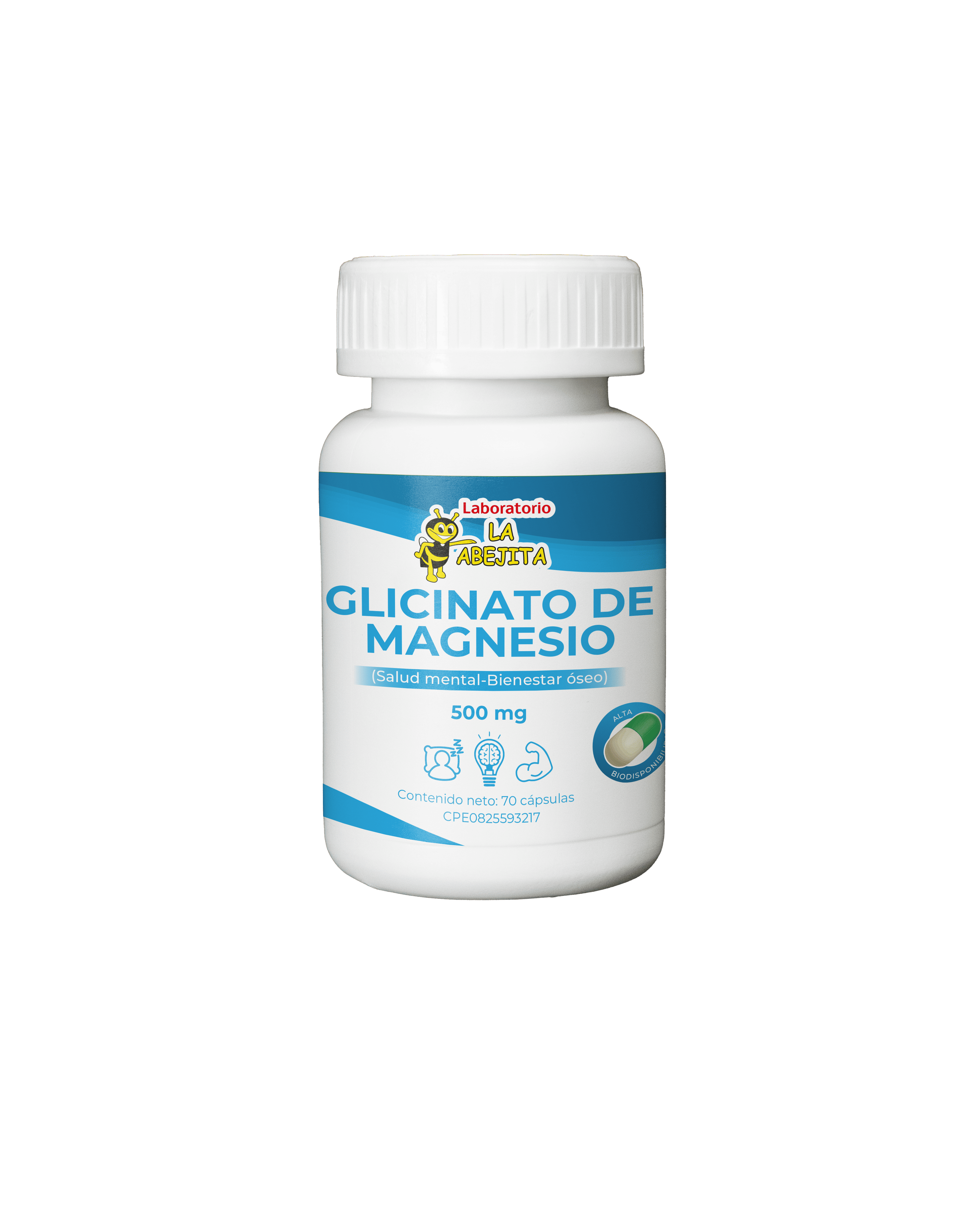 GLICINATO DE MAGNESIO 500MG X 70 CAPS LA ABEJITA