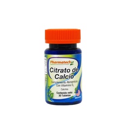 CITRATO DE CALCIO CON VIT D3 TAB X 30 PHARMATECH