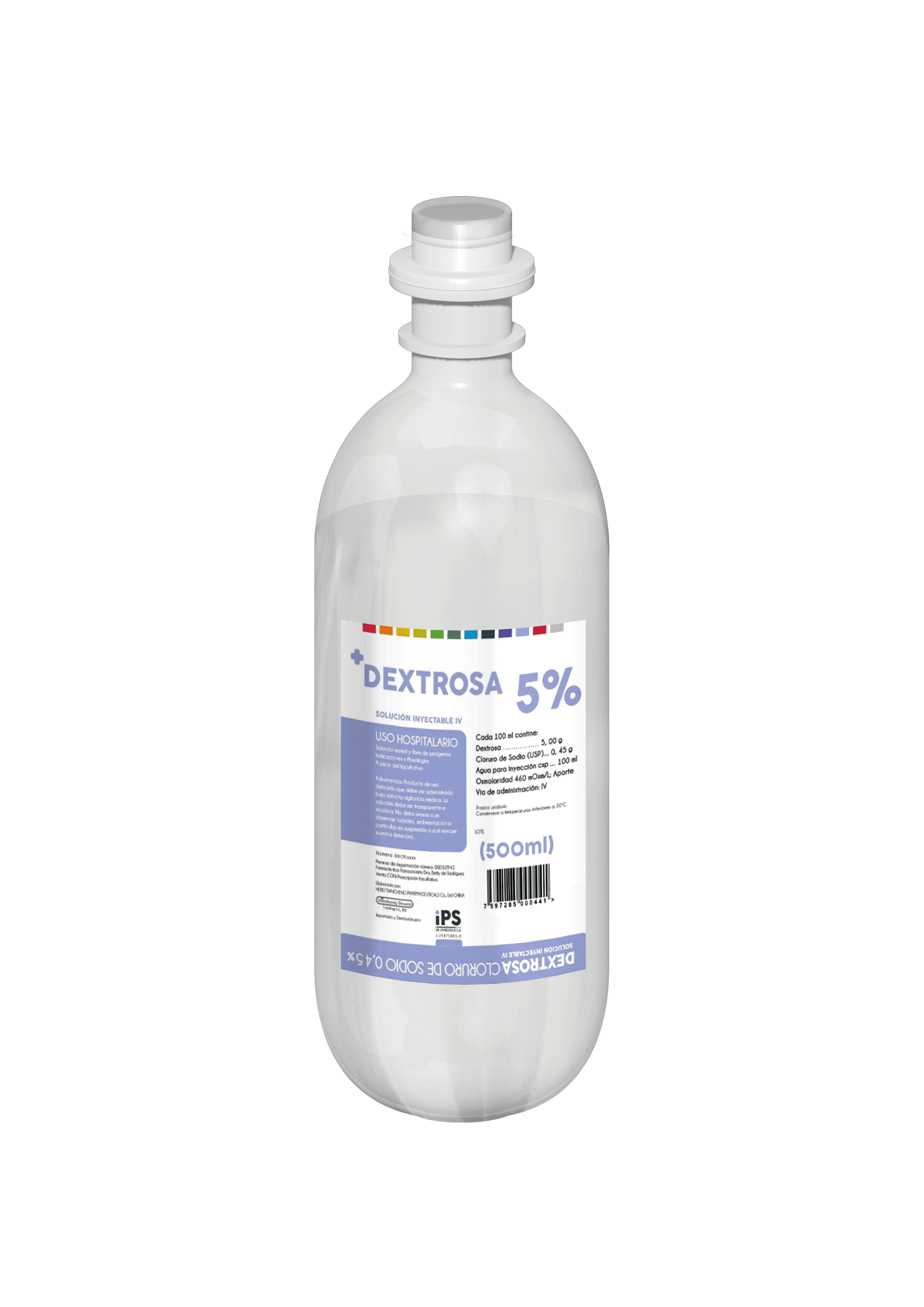 SOLUCION DEXTROSA 5% + 0.9% X 500ML IPS