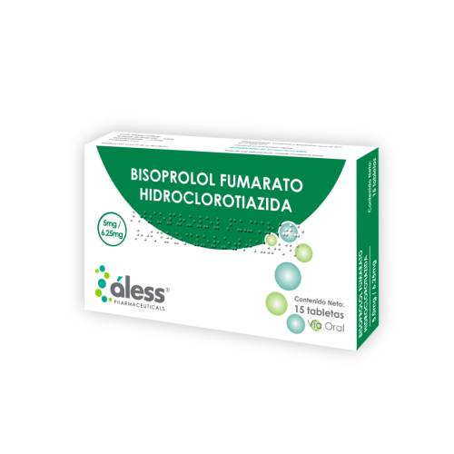 BISOPROLOL + HIDROCLOROT 5MG/6.25MG X 15 TAB ALESS