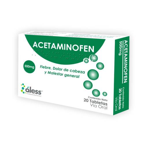 ACETAMINOFEN 500MG X 20TAB ALESS