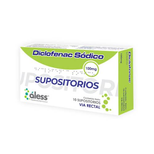 DICLOFENAC SODICO SUPOSITORIOS X 10UNID ALESS