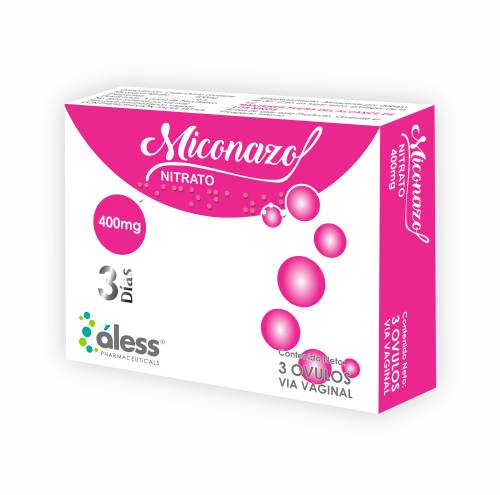 MICONAZOL 400MG X 3 OVULOS ALESS
