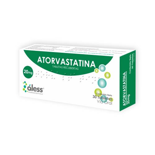 ATORVASTATINA 20MG X 30TAB ALESS