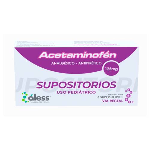 ACETAMINOFEN 125MG X 10 SUPOSITORIOS ALESS