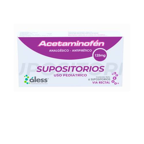 ACETAMINOFEN 250MG SUPOSITORIOS X 6 ALESS