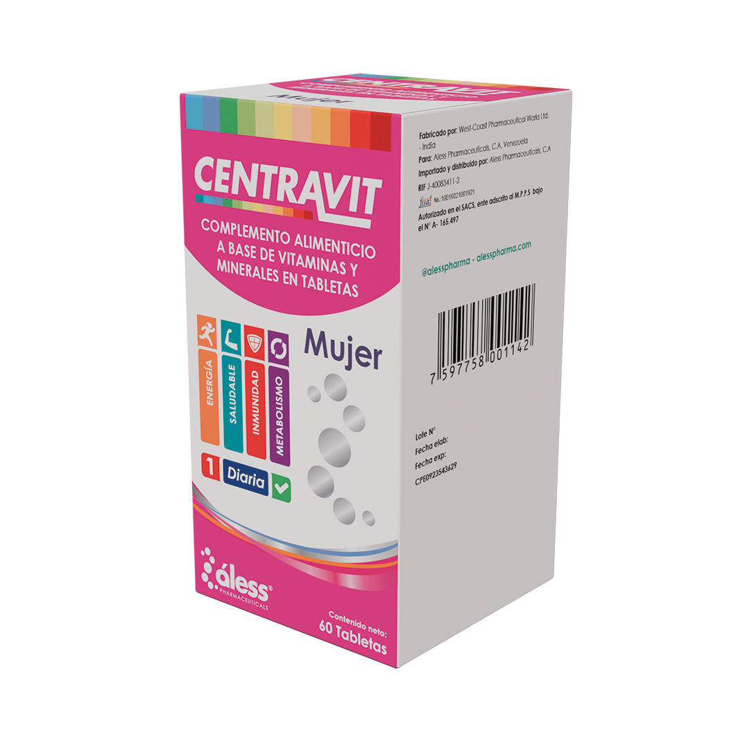 CENTRAVIT X 60 CAP MUJER