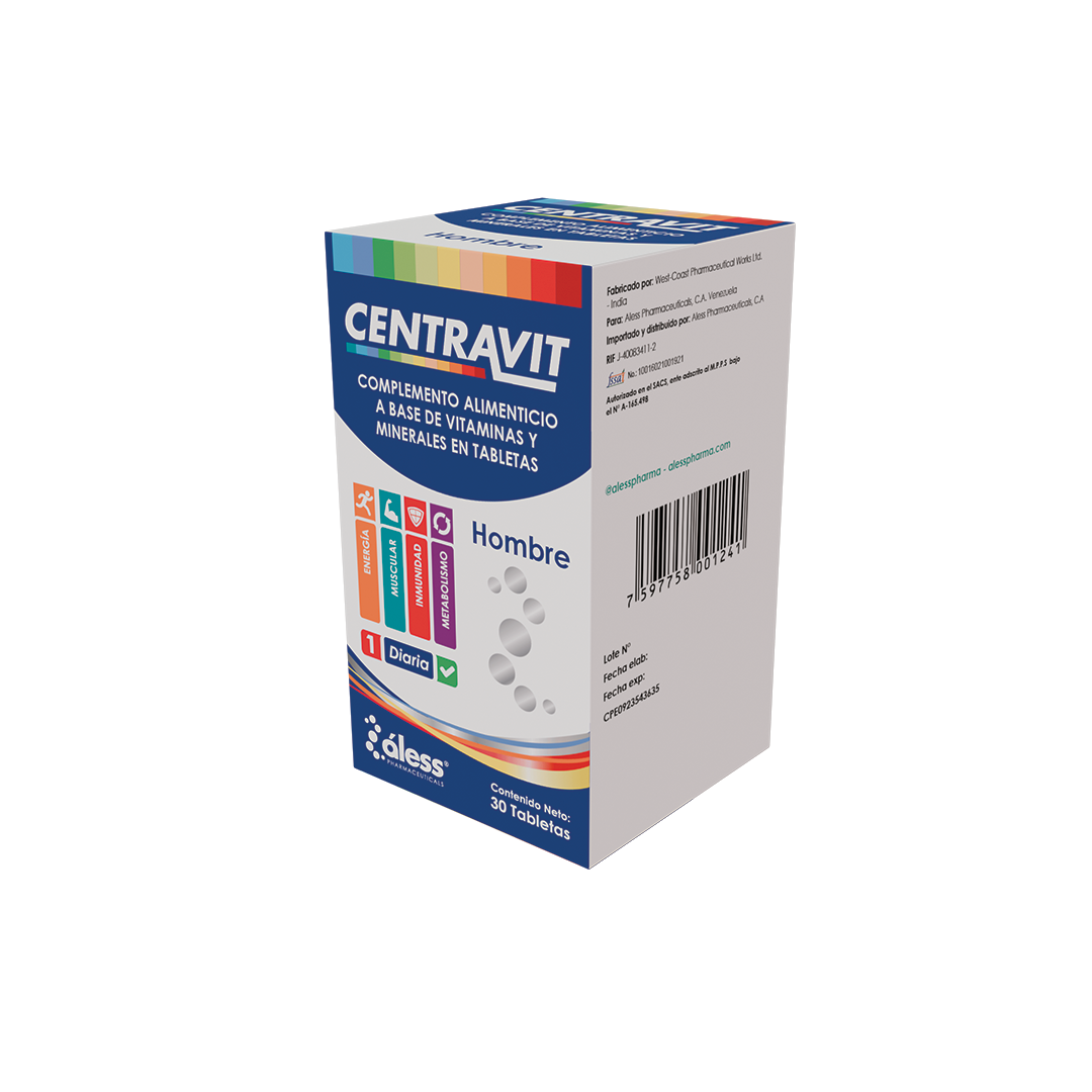 CENTRAVIT HOMBRE MULTIVIT X 30 TAB ALESS