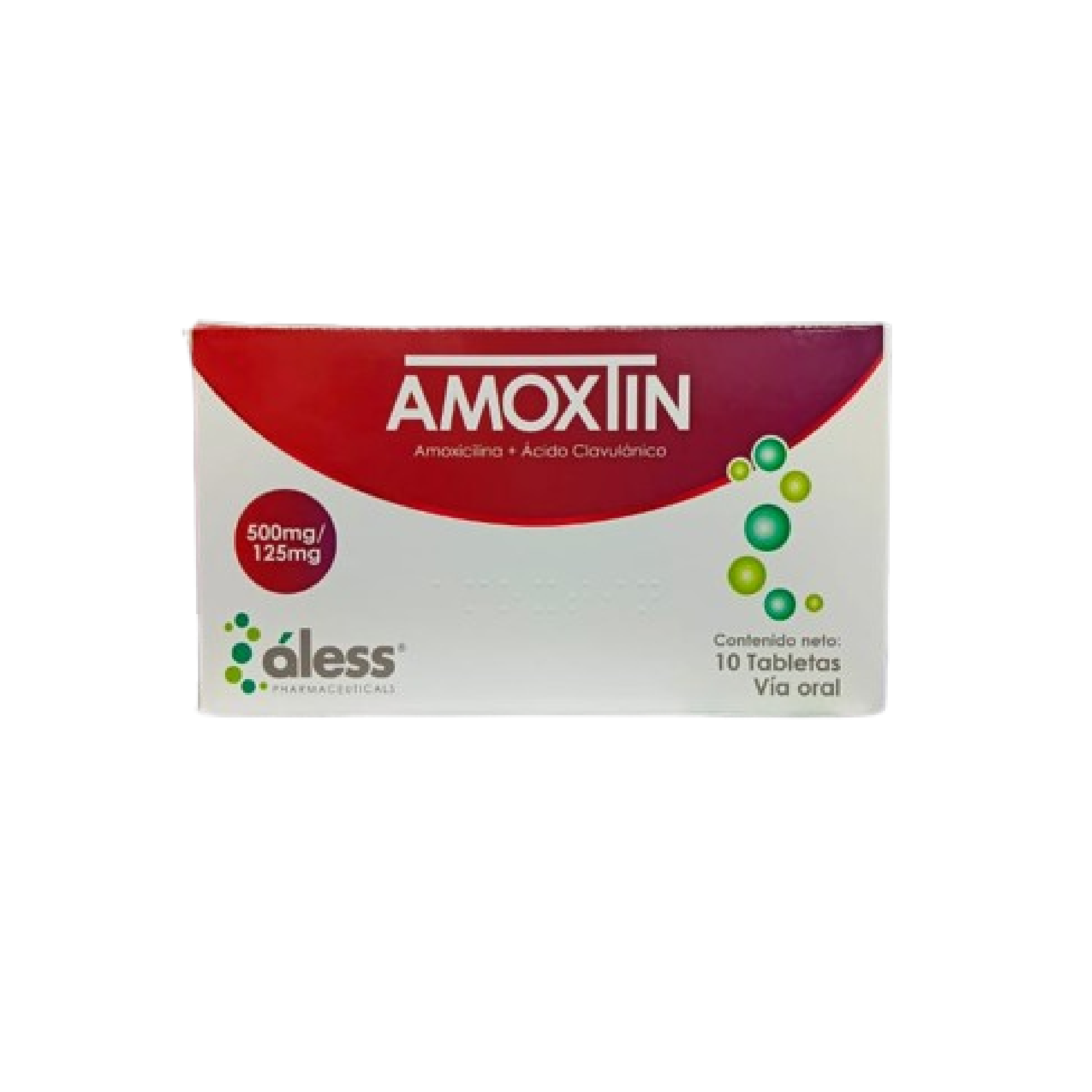 AMOXTIN 500MG/125MG X 10 TAB ALESS AMOXICILINA/ACIDO CLAVU