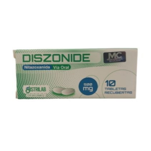 DIZONIDE 500MG X 10TAB DISTRILAB NITAZOXANIDA