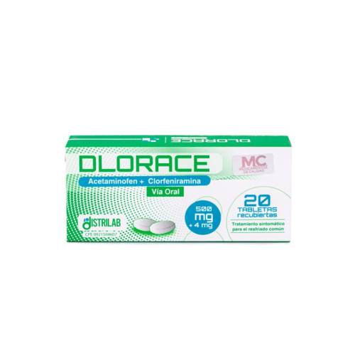 DLORACE 500MG/4MG X 20 TAB DISTRILAB