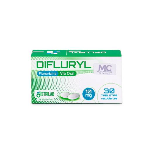 DIFLURYL 10MG X 30 COMP DISTRILAB FLUNARIZINA