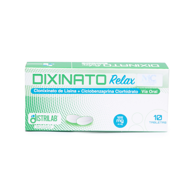 DIXINATO RELAX 125MG X 10TAB DISTRILAB