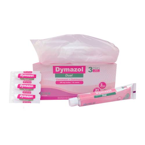 DYMAZOL DUAL OVULOS 200MG X 3 + CREMA 20GR DISTRILAB