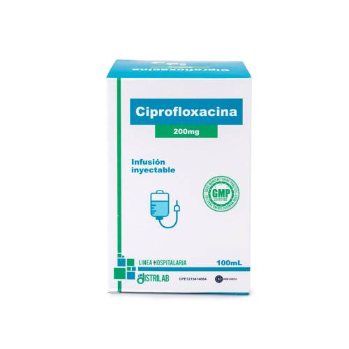 CIPROFLOXACINA 200MG/100ML AMPOLLAS DISTRILAB