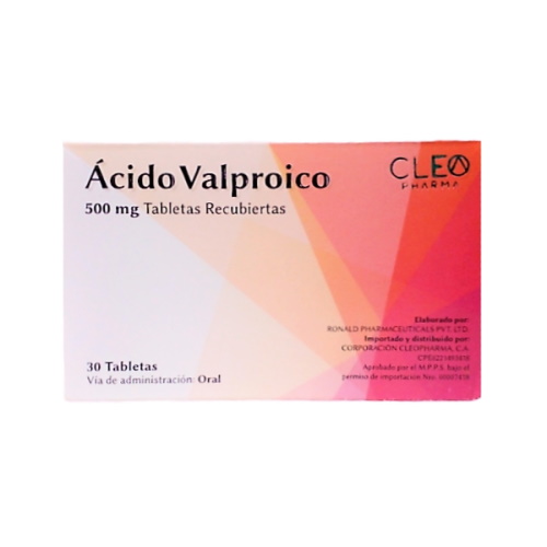 VASTRON ACIDO VALPROICO 500MG X 30TAB CLEO
