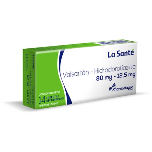 VALSARTAN/HIDROCLOROTIAZIDA 80/12.5MG X 14 LA SANTE