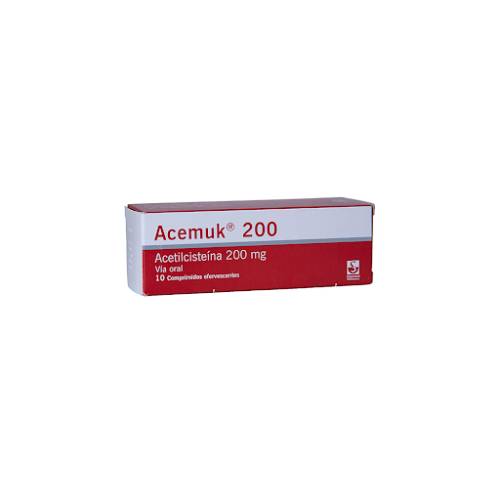 ACEMUK 200MG X 10 COMP EFERV ACETILCISTEINA