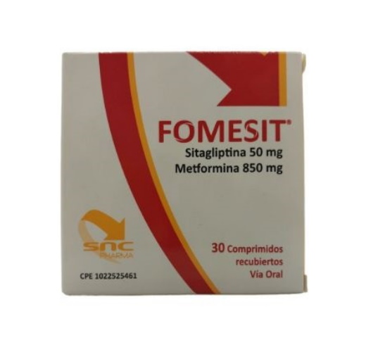 FOMESIT 50/850MG X 30 COMP SNC SITAGLIPTINA/METFOMINA