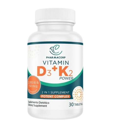 VITAMIN D3 + K2 X 30TAB PHARMACORP