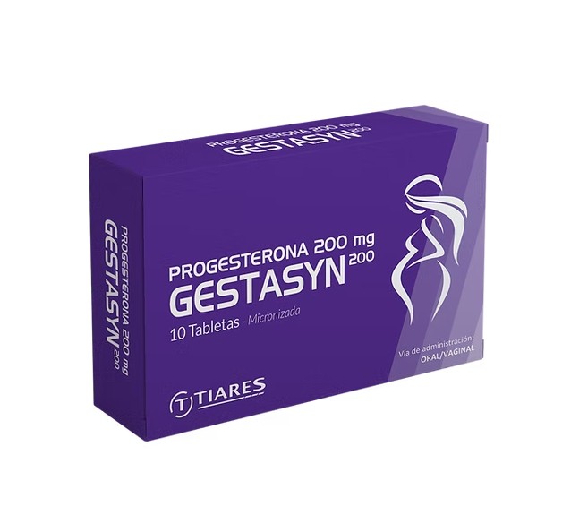 GESTASYN 200MG X 10 CAPS TIARES
