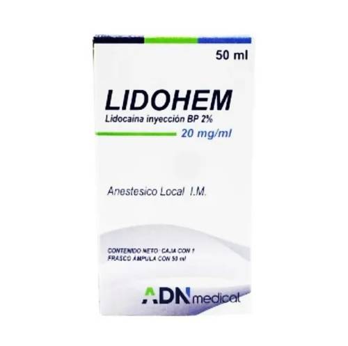 LIDOHEM 2% X 50ML ADNMEDICAL LIDOCAINA